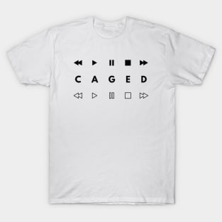 CAGED System Music Player Buttons Light Theme T-Shirt